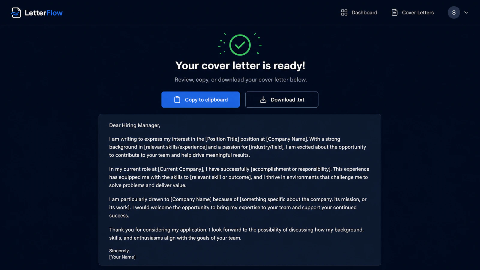 LetterFlow screenshot 1