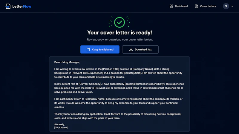 LetterFlow screenshot 1