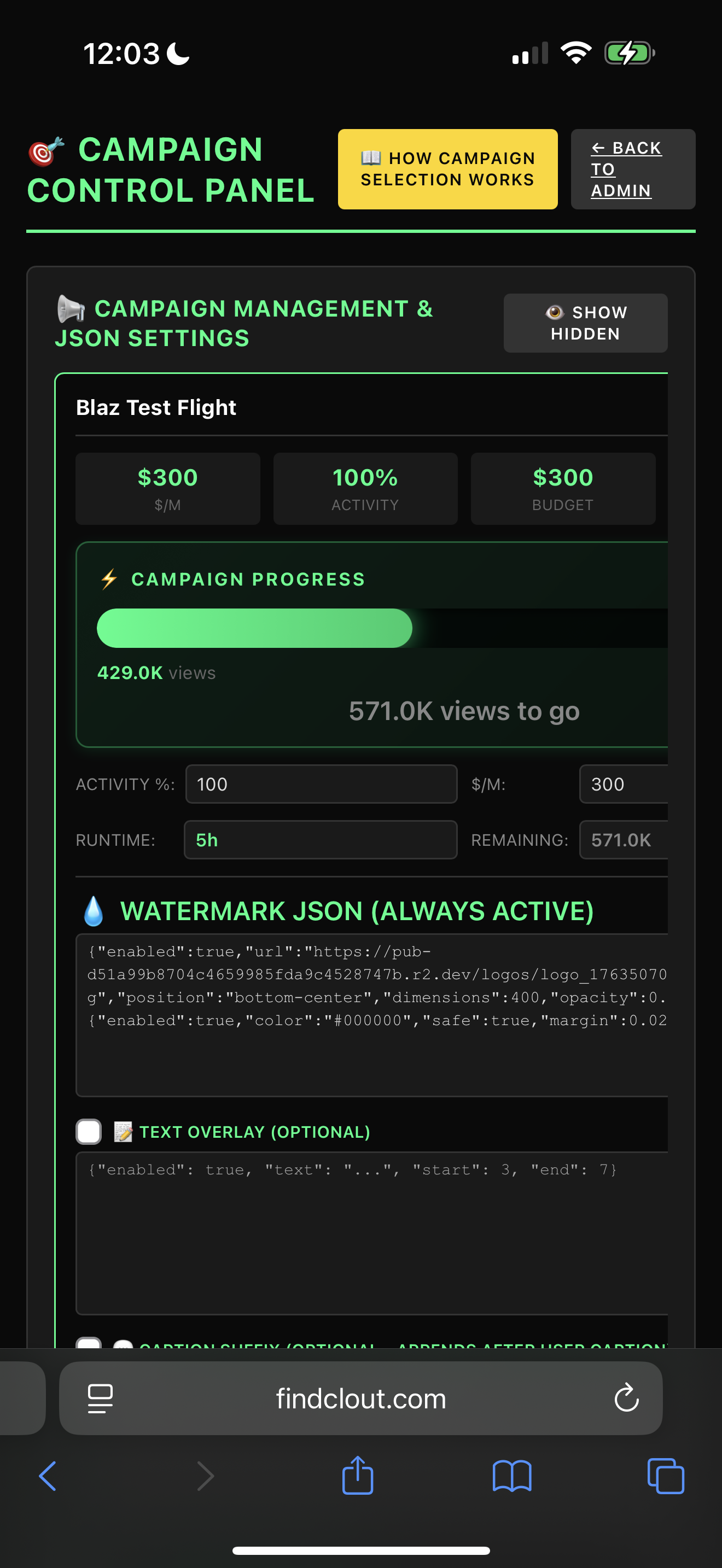 Findclout Marketing Platform - Screenshot 3 showing product features and functionality