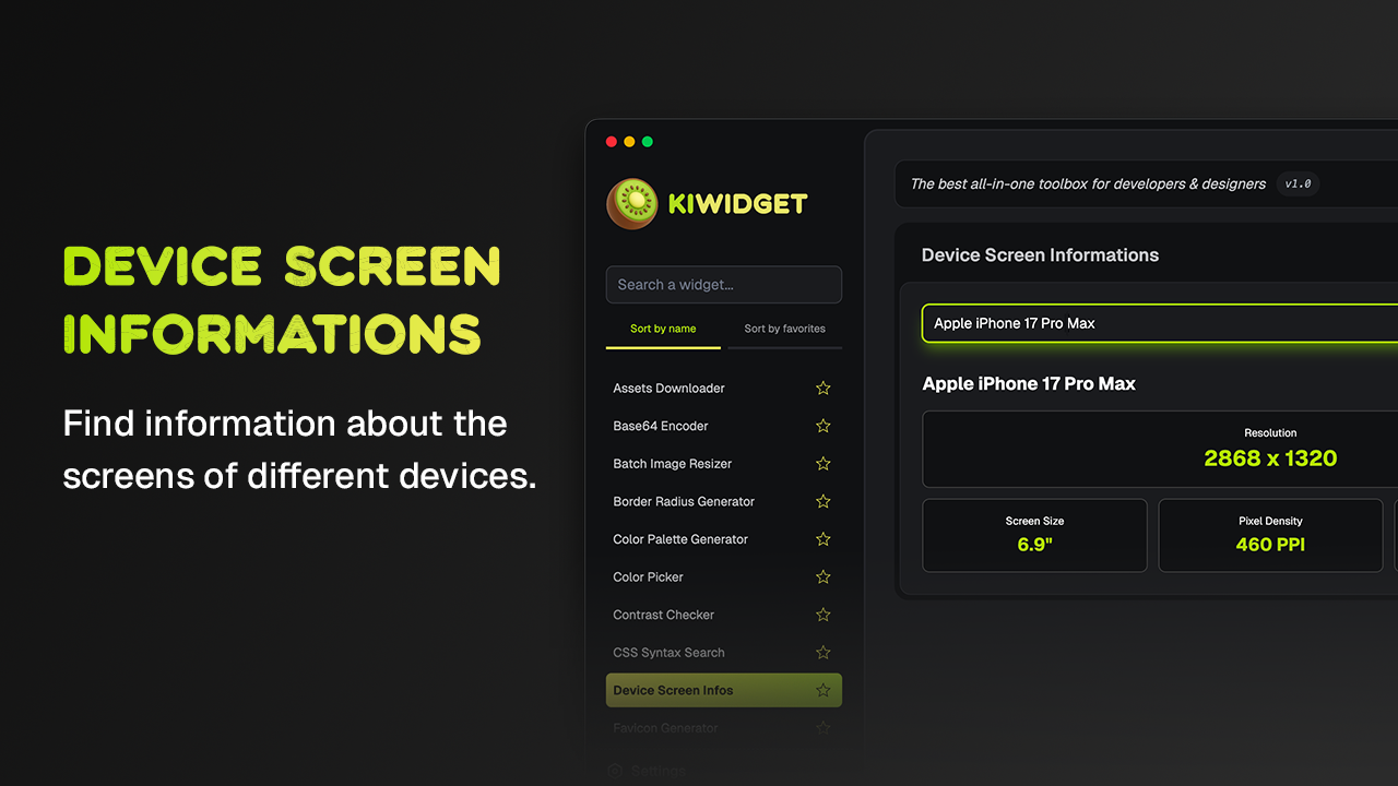Kiwidget v1.3.0 gallery image
