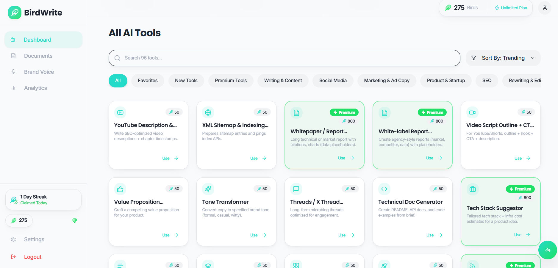 BirdWrite gallery image