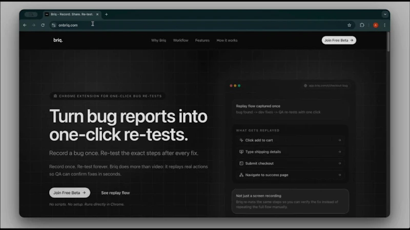 Briq (Beta) screenshot 1 (video preview)
