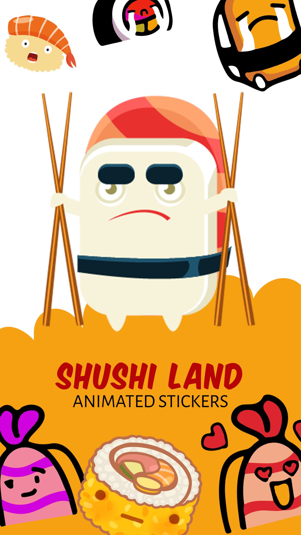 Animated Sushi Love Emojis iMessage gallery image