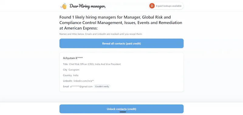 DearHiringManager.io screenshot 4