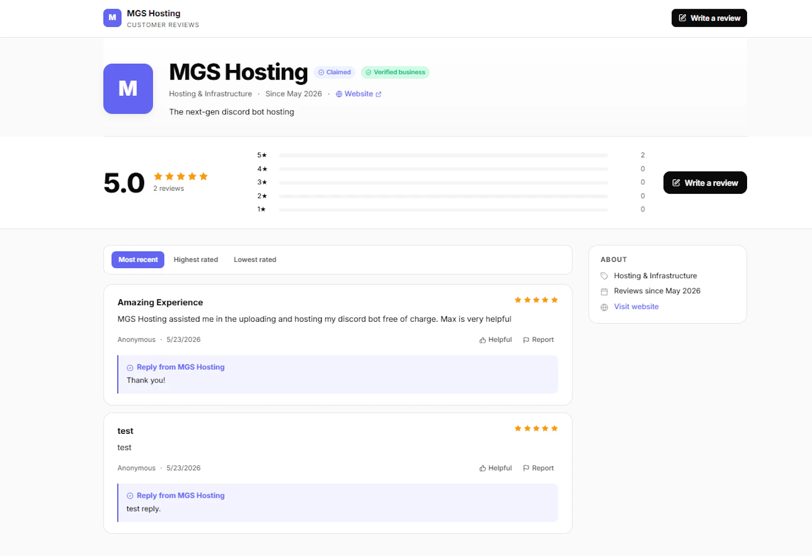 Reviews by MGS screenshot 1