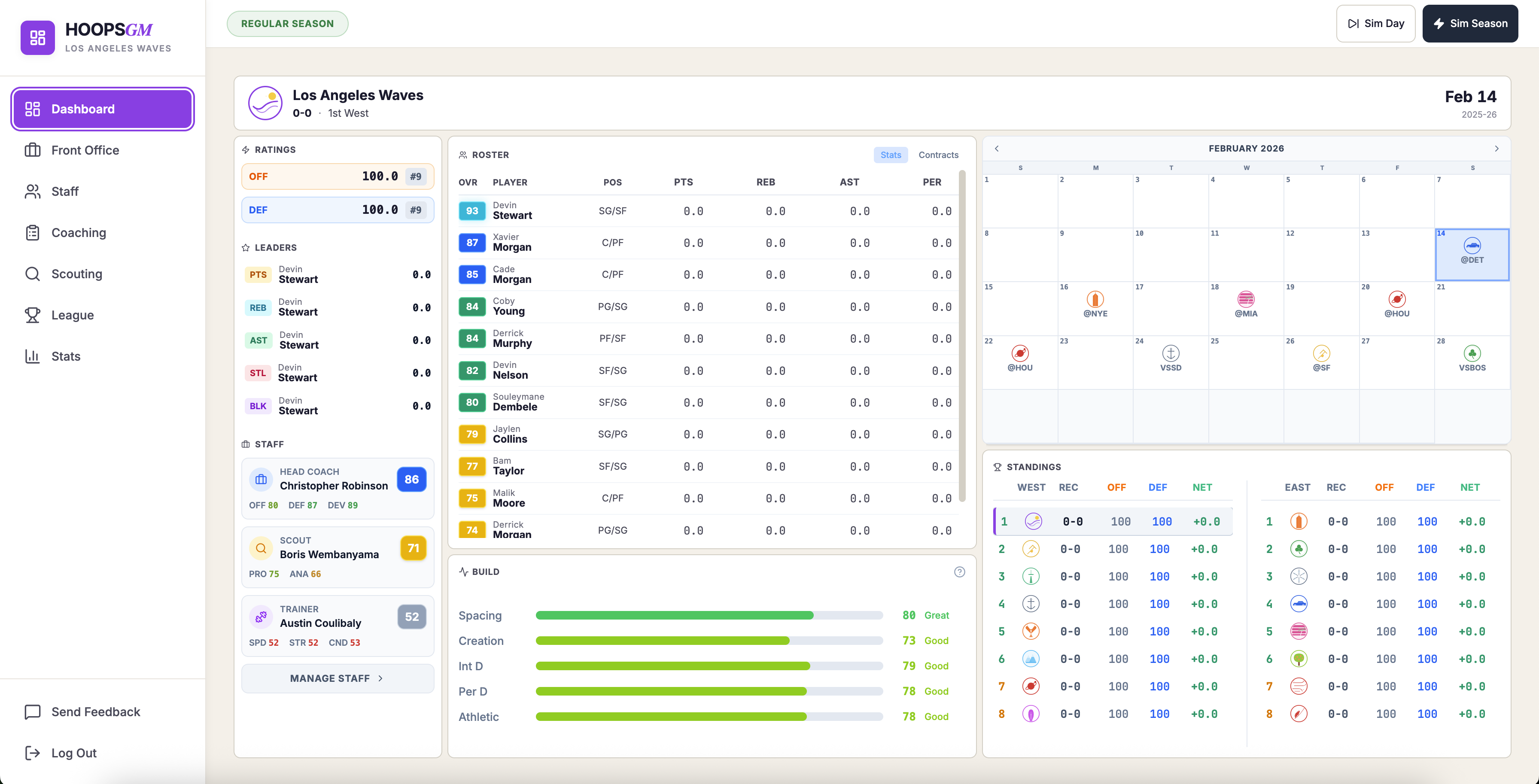 HoopsGM - Main product screenshot demonstrating key features and user interface