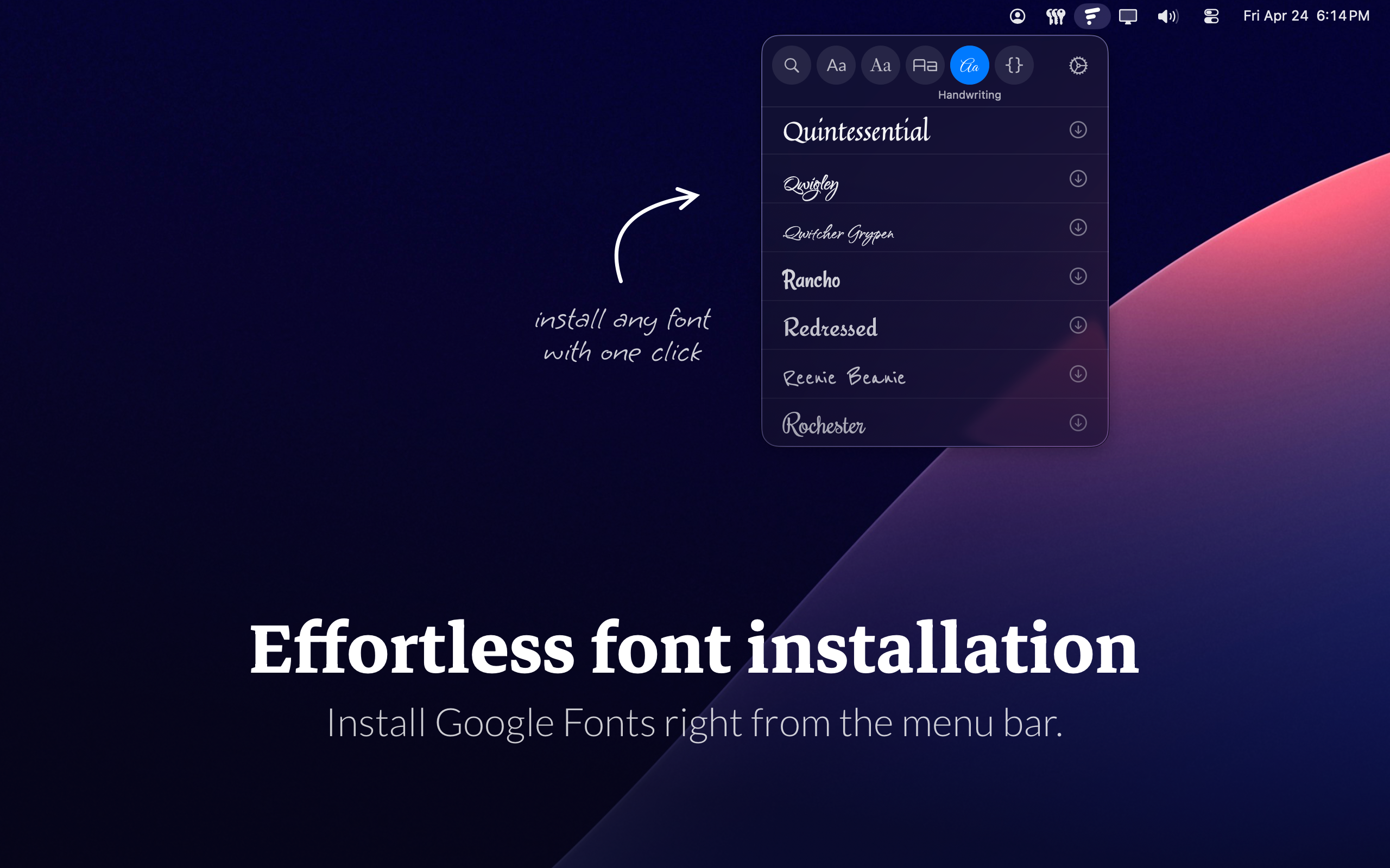 Fonty Menu Bar gallery image