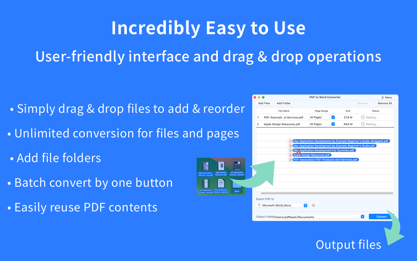 Fast PDF to Word Doc Converter - Batch Convert PDF to Office, TXT, HTML media 2