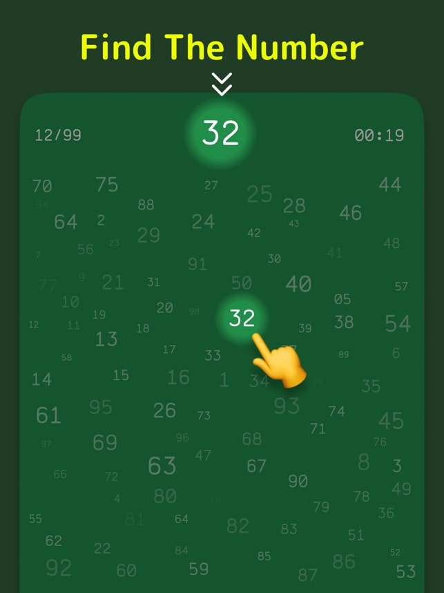 Find The Number - brain iOS game gallery image