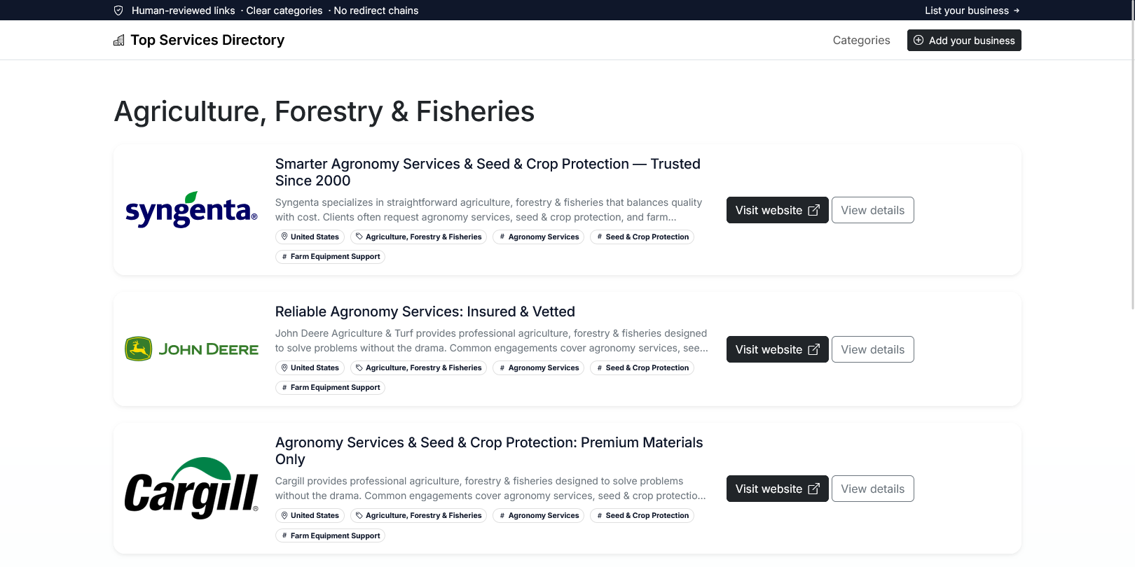 Top Services Directory - Screenshot 2 preview