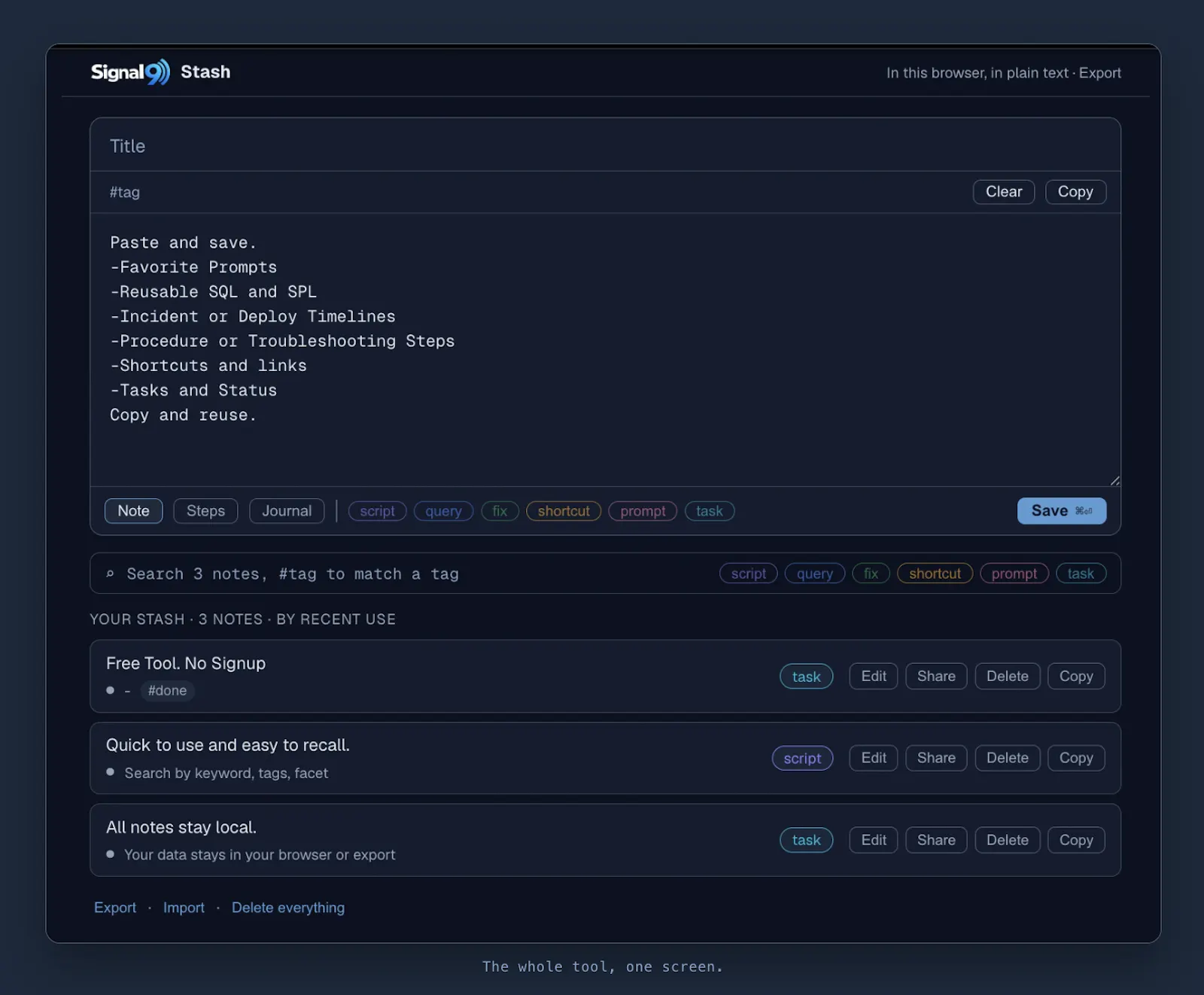 root9 Stash screenshot 1