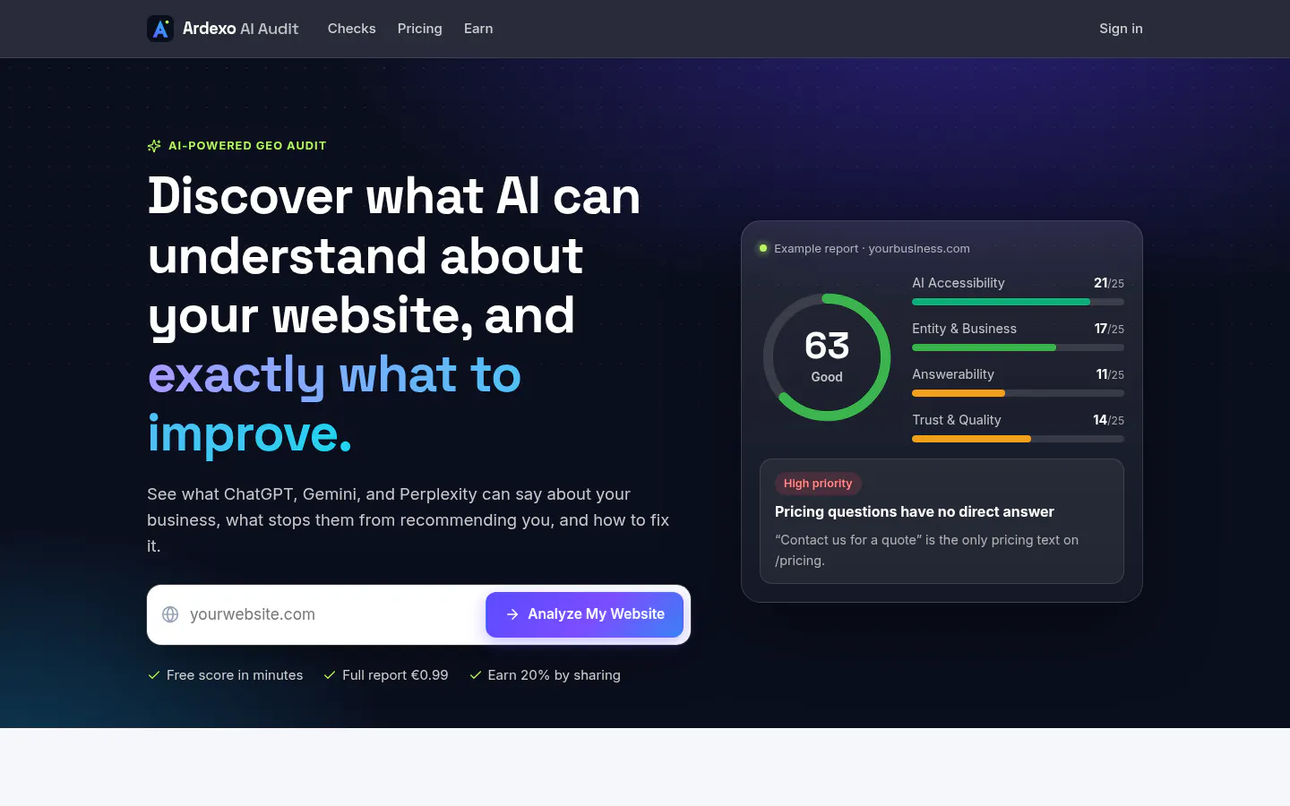 Ardexo AI Audit gallery image