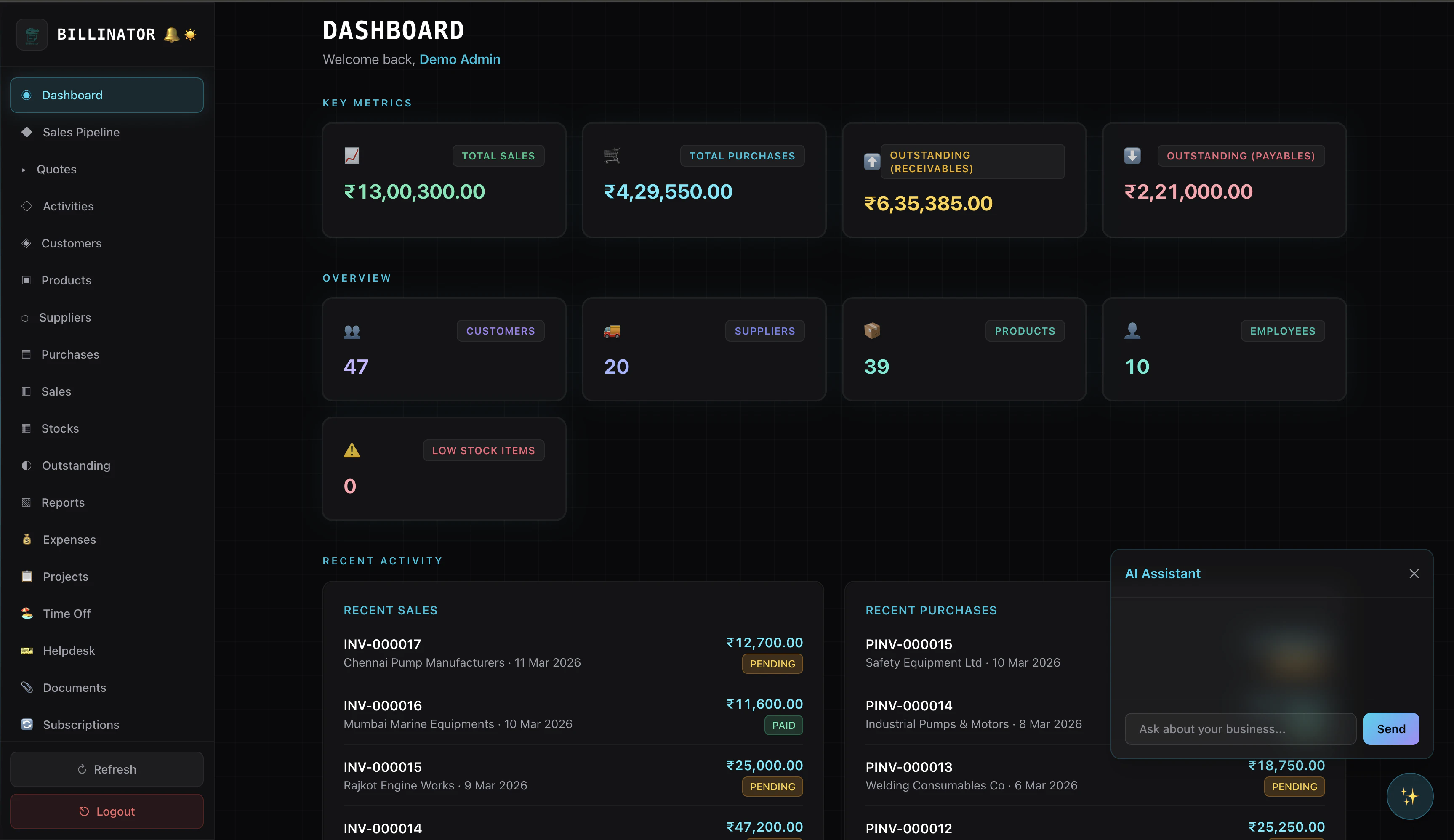 Billinator screenshot 2