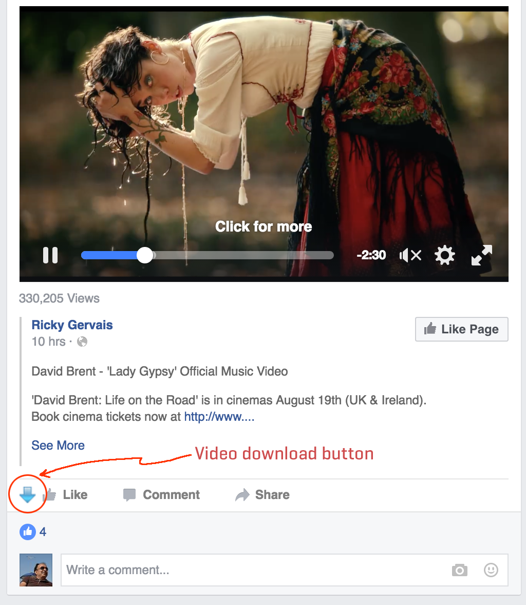 Facebook Allows video download