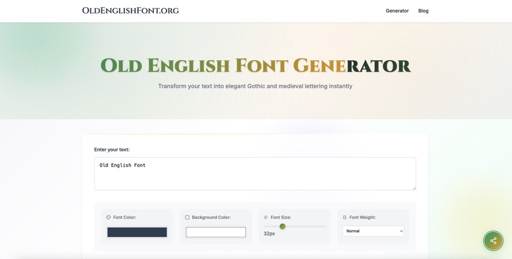 Old English Font Generator gallery image