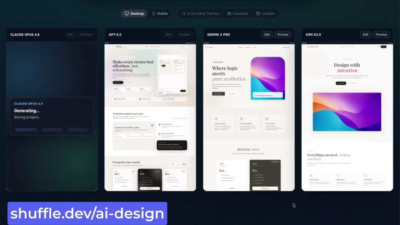Live AI Design Benchmark gallery image