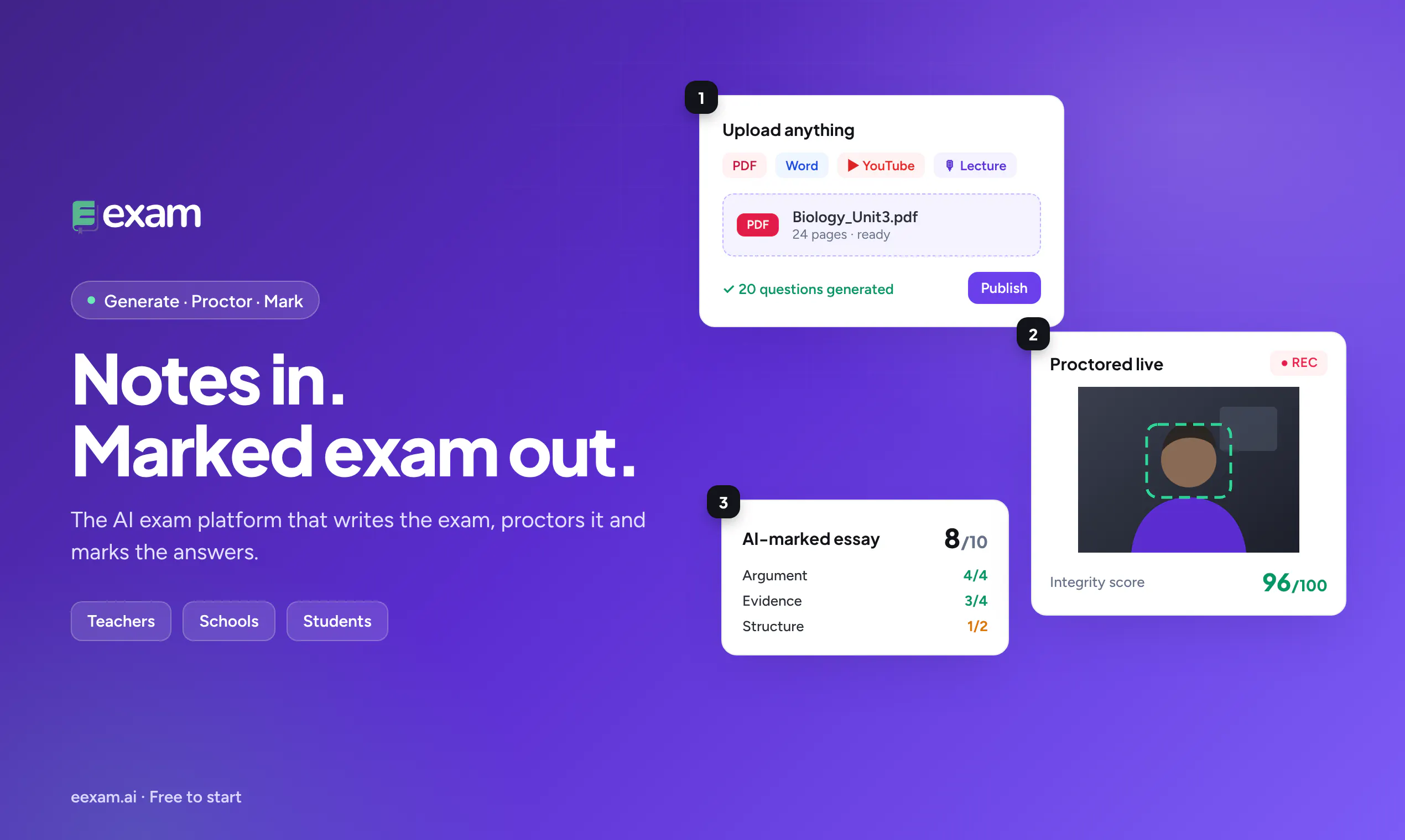 EExam: AI Quiz Generator gallery image