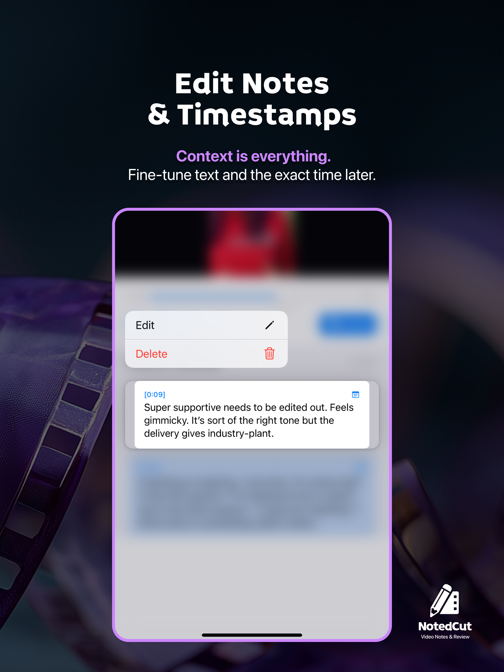 Notedcut - Notas de video sincronizadas para editores y creadores media 5