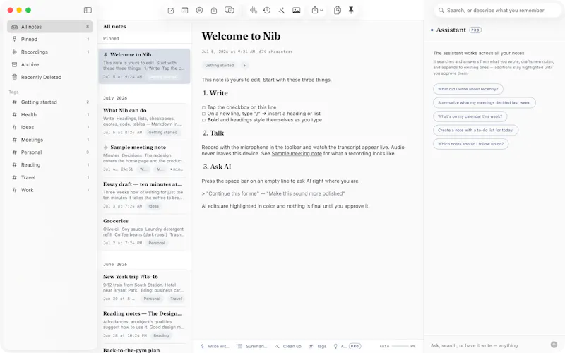 Nib screenshot 1