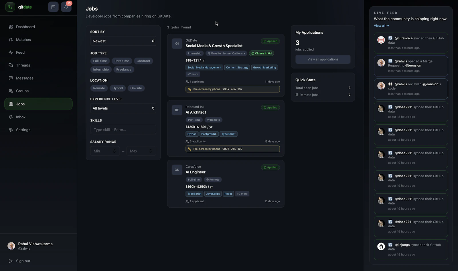 GitDate screenshot 5
