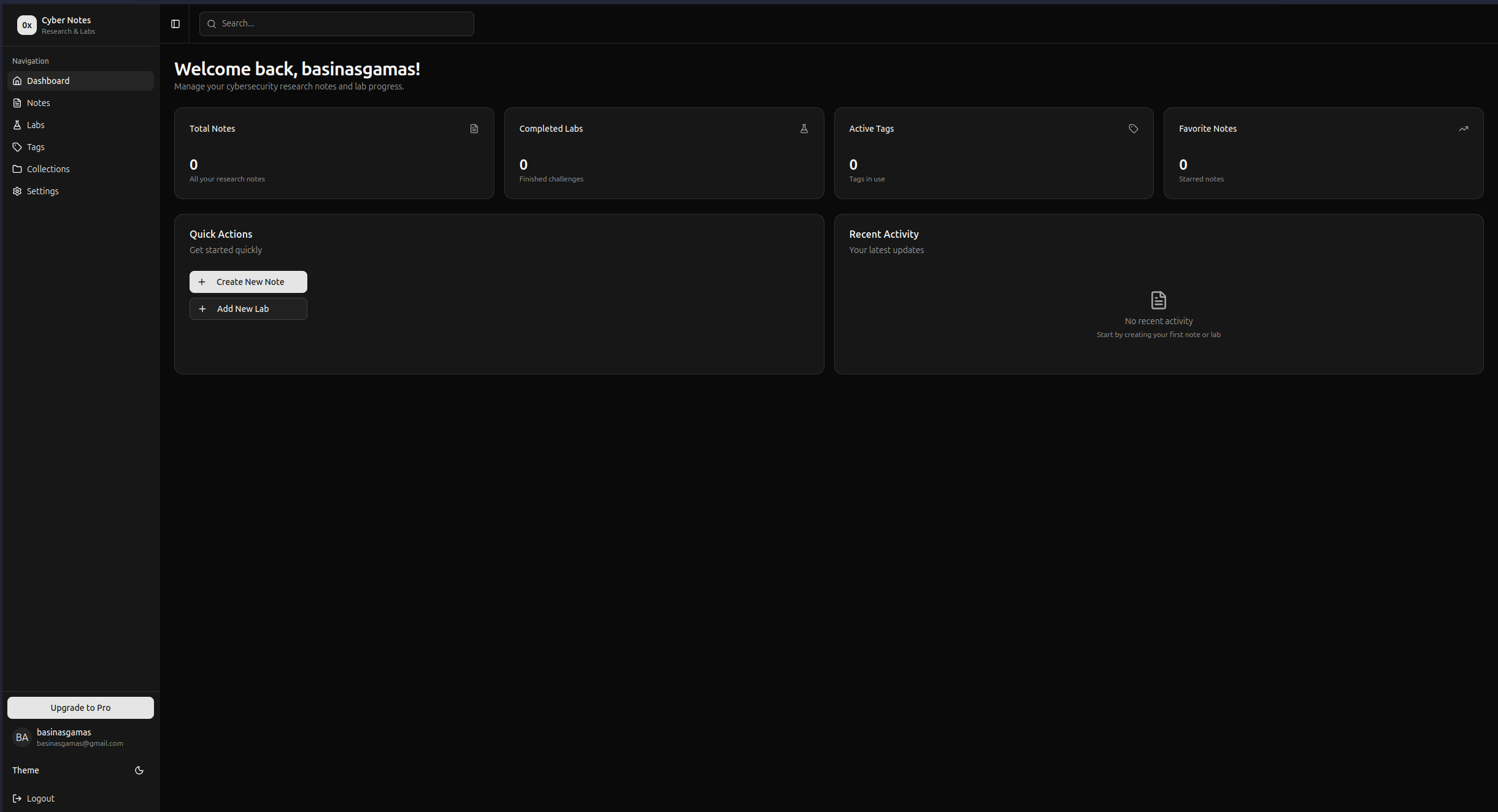 0xbasinascybernotes - Main product screenshot demonstrating key features and user interface