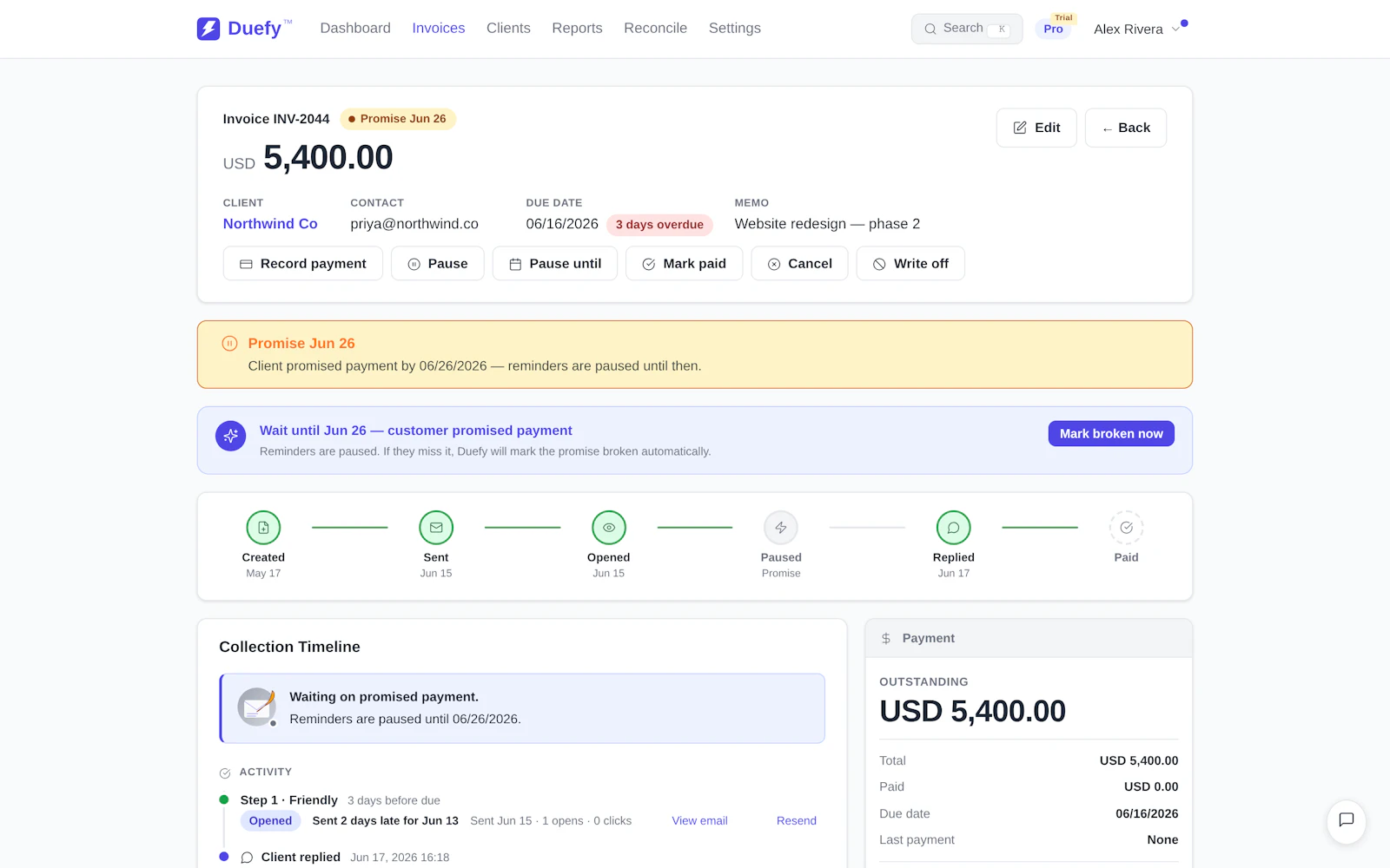 Duefy screenshot 4