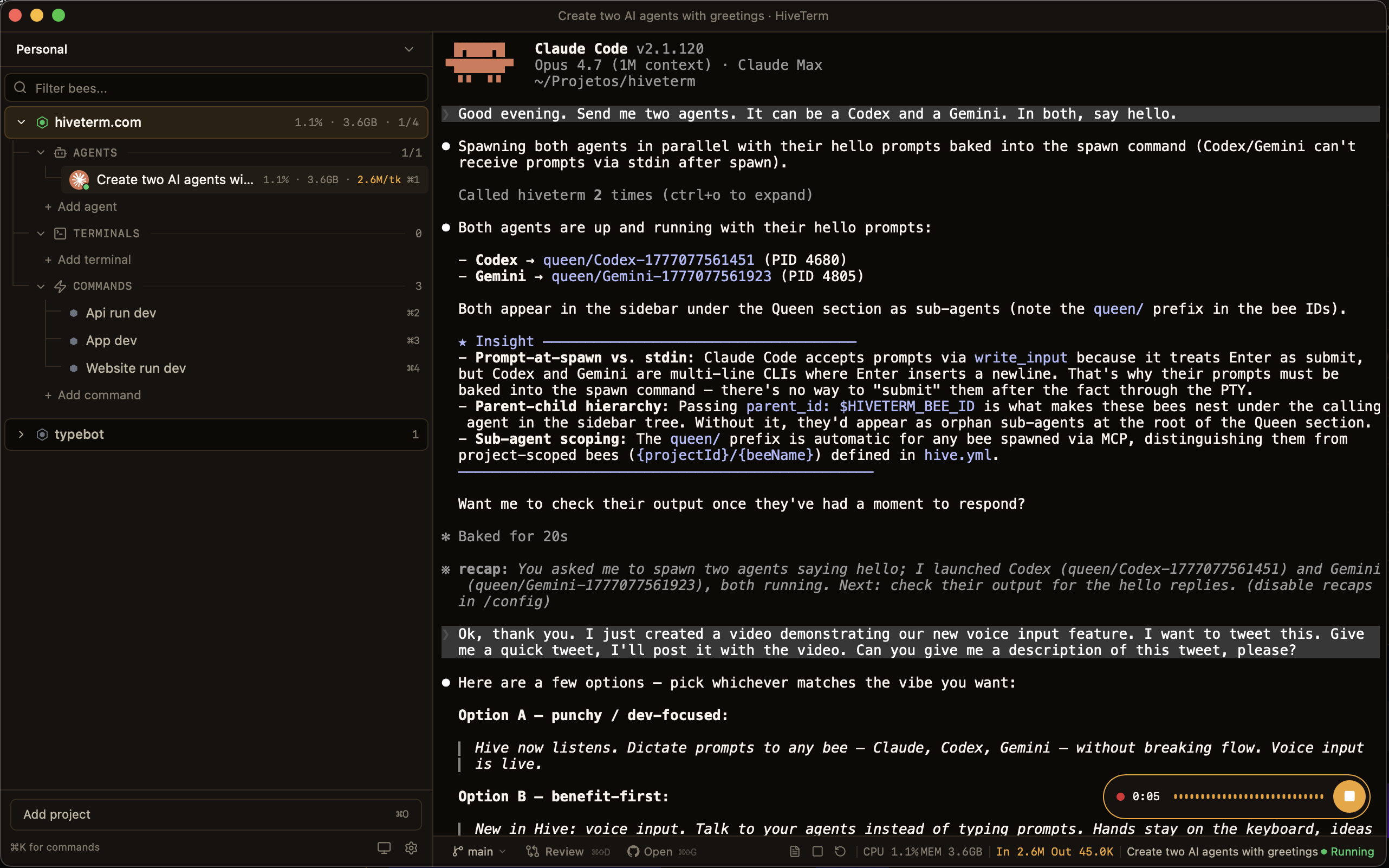 HiveTerm 0.16 - Voice gallery image