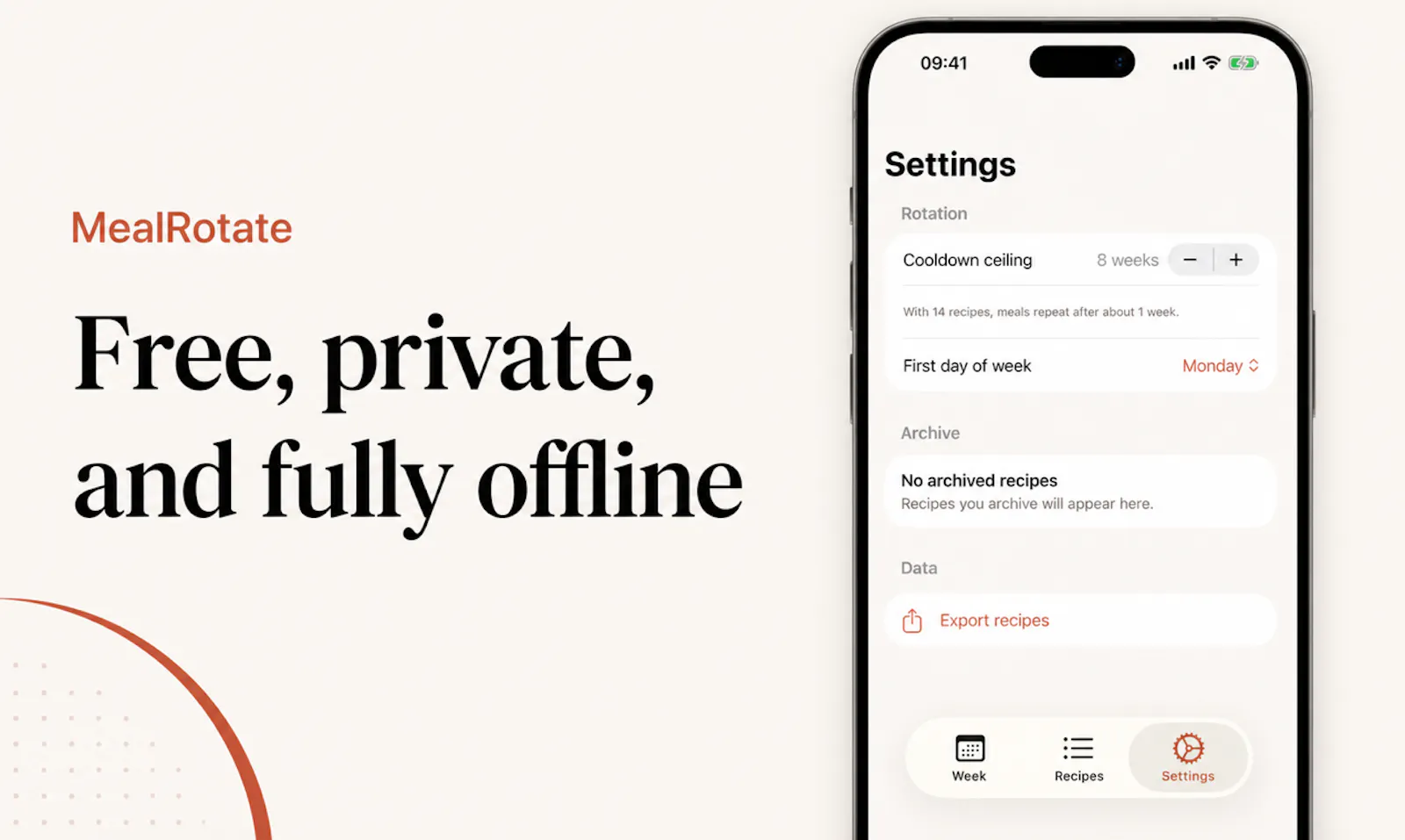 MealRotate screenshot 2