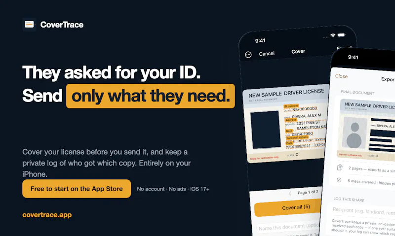 CoverTrace screenshot 1