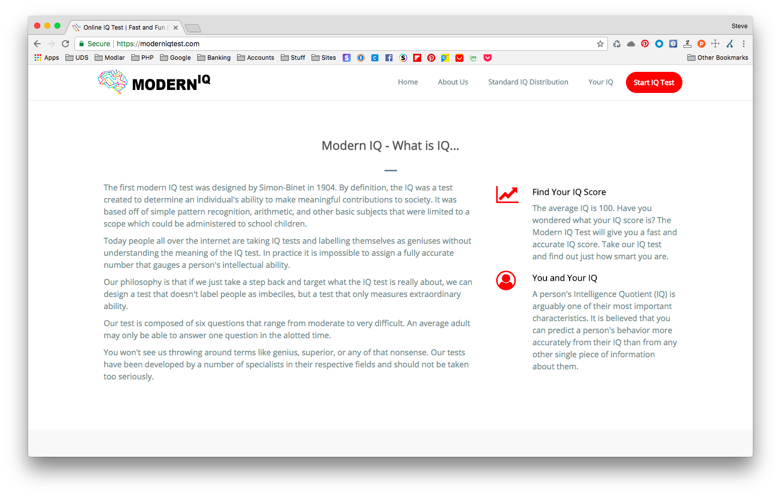 Modern IQ Test gallery image