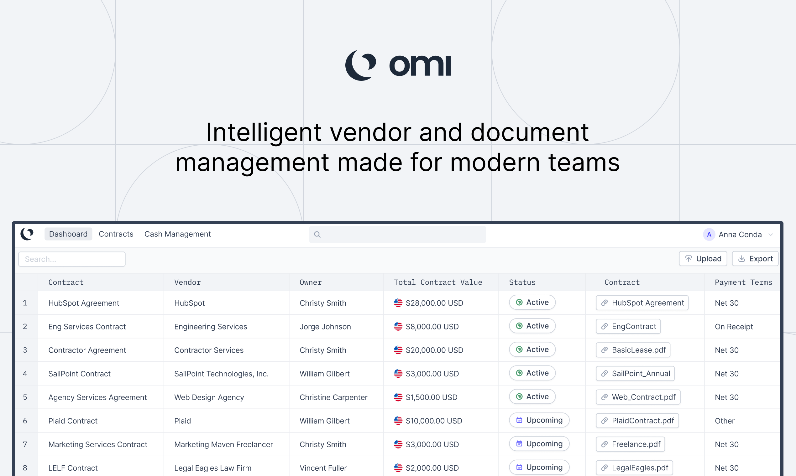 startuptile Omi-AI-powered contract and vendor management