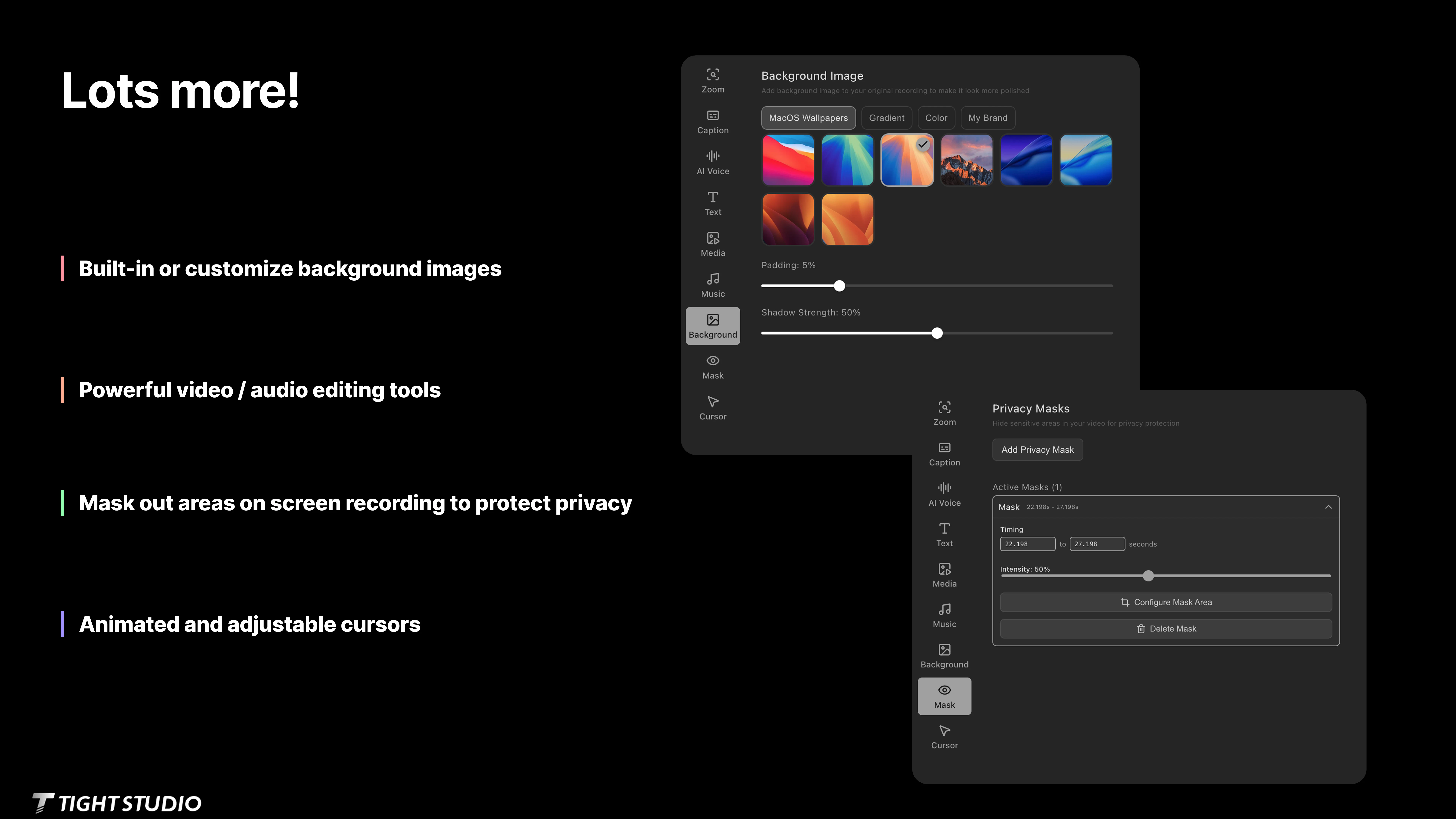 Tight Studio — screenshot 1 showing tool features and UI