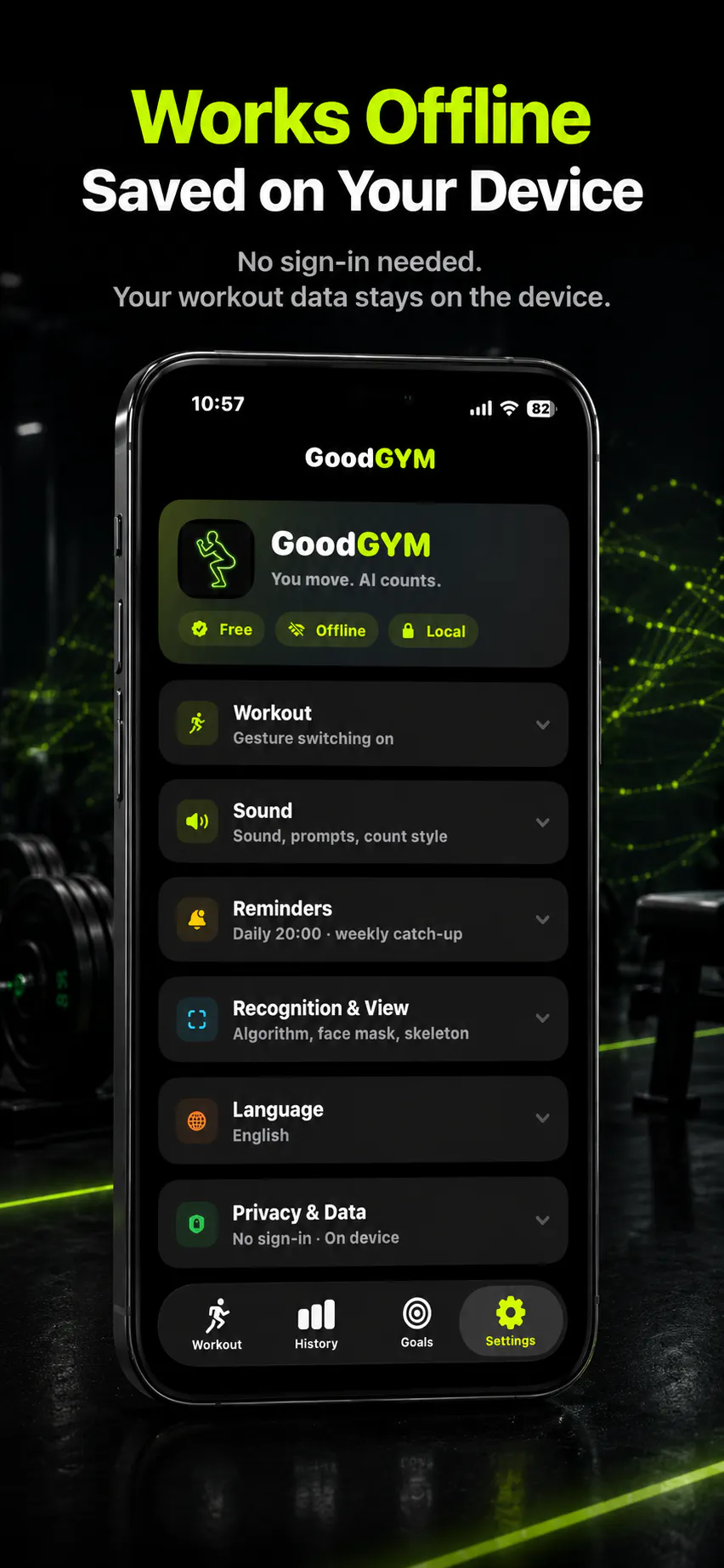 GoodGYM : AI rep counter gallery image