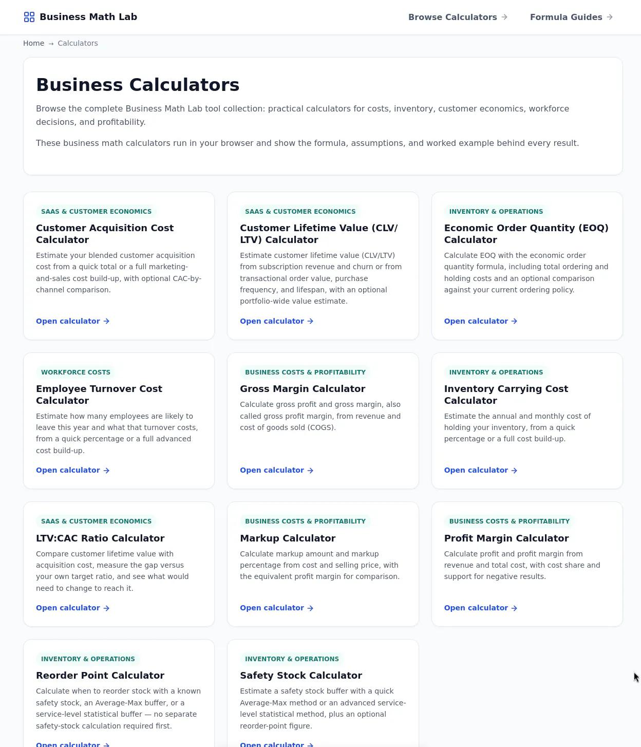Business Math Lab gallery image