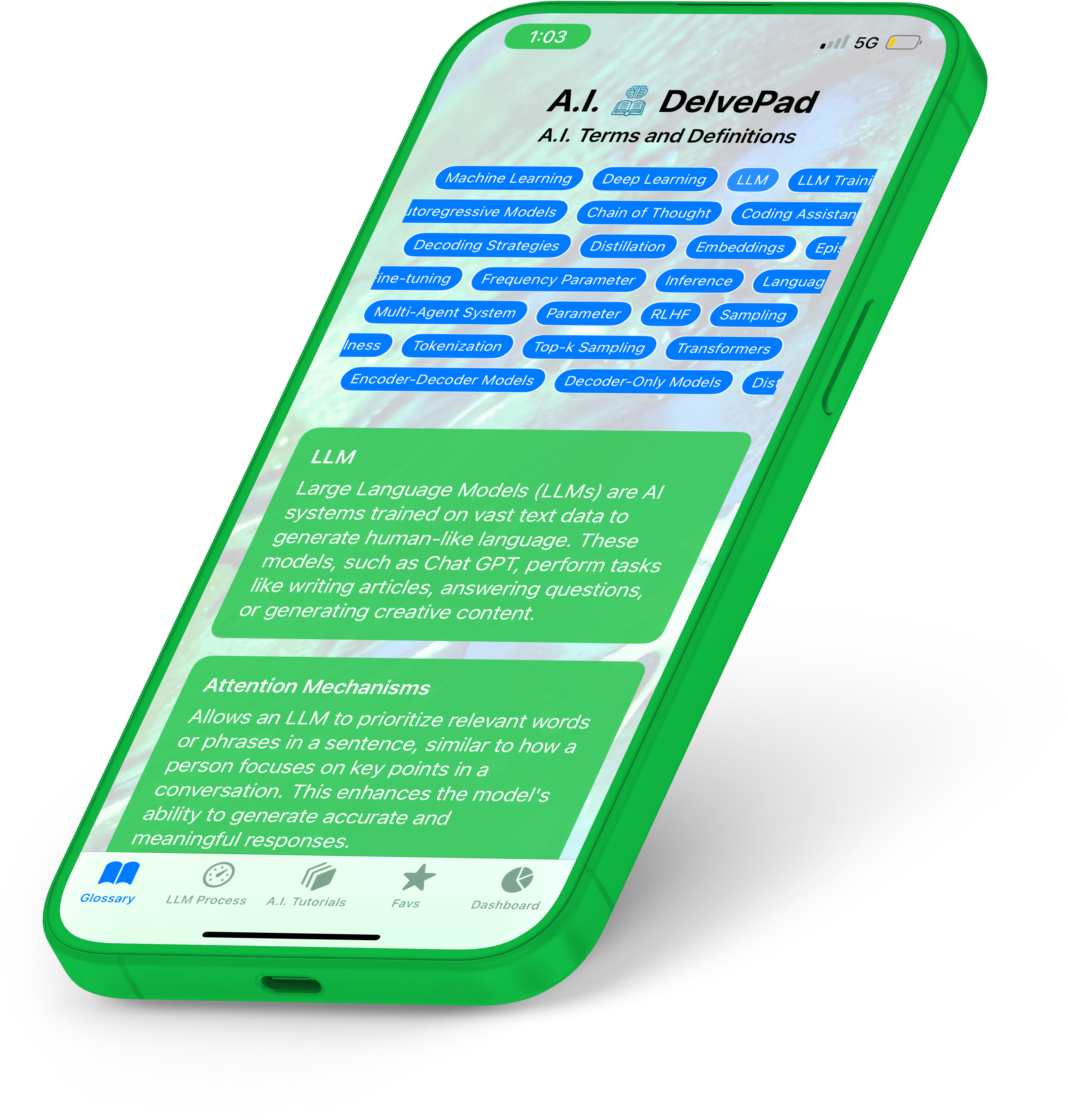 A.I. DelvePad - Main product screenshot demonstrating key features and user interface