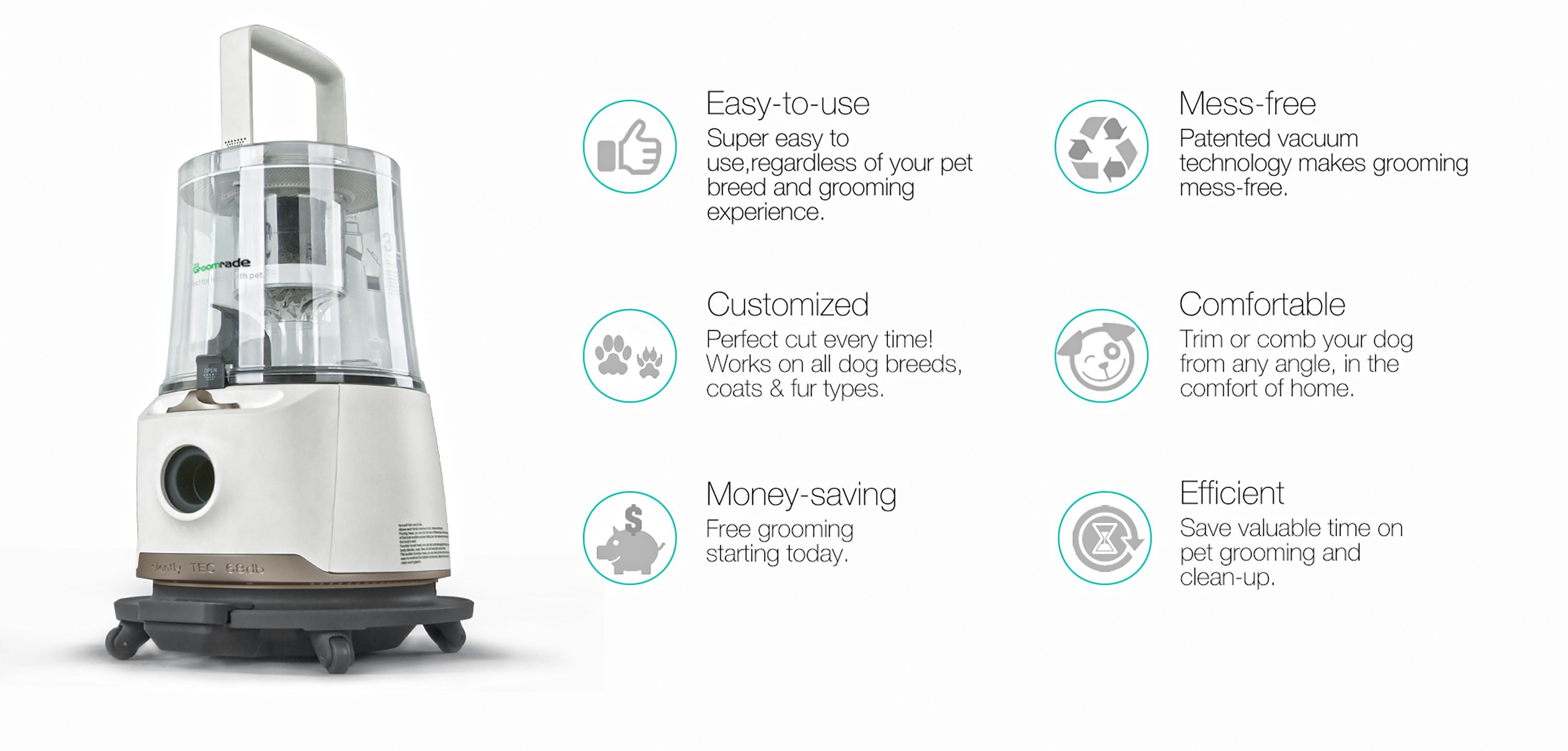 Groomrade: Smart & Mess-Free Vacuum Dog Groomer gallery image