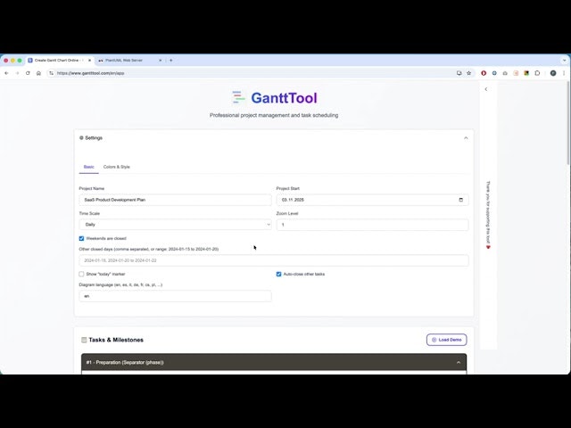 GanttTool gallery image