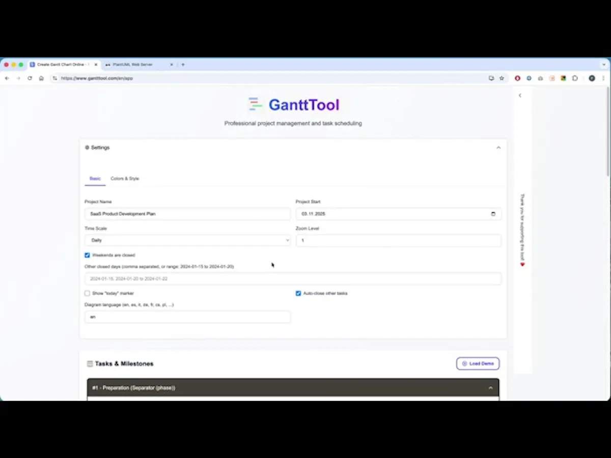 GanttTool