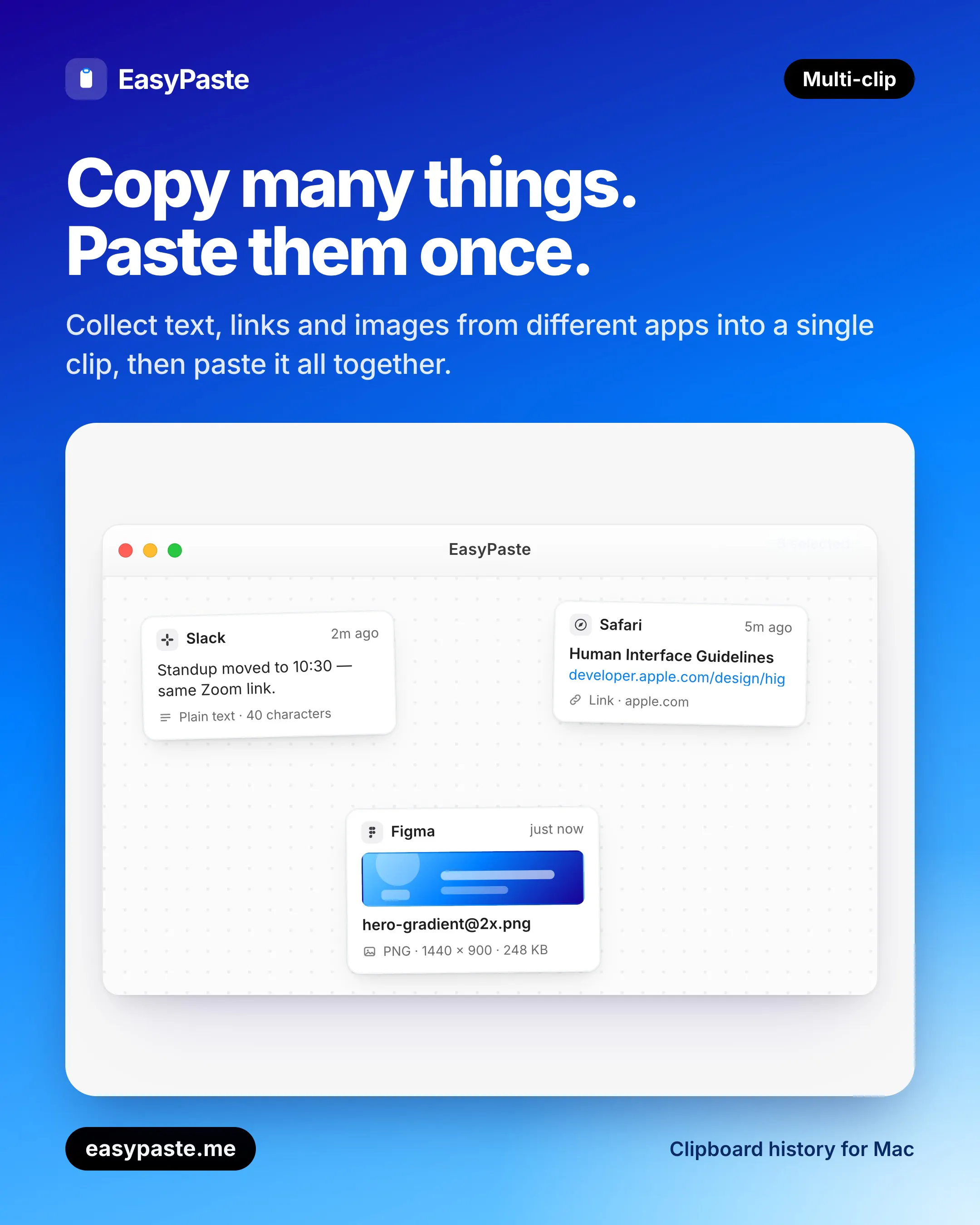 EasyPaste — Clipboard manager for mac gallery image