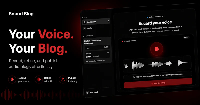 Sound Blog screenshot 1