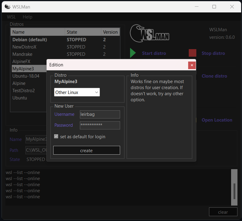 Media WSLMAN - WSLMAN: Buat, Klon & Mengurus Distro Linux pada Windows 3