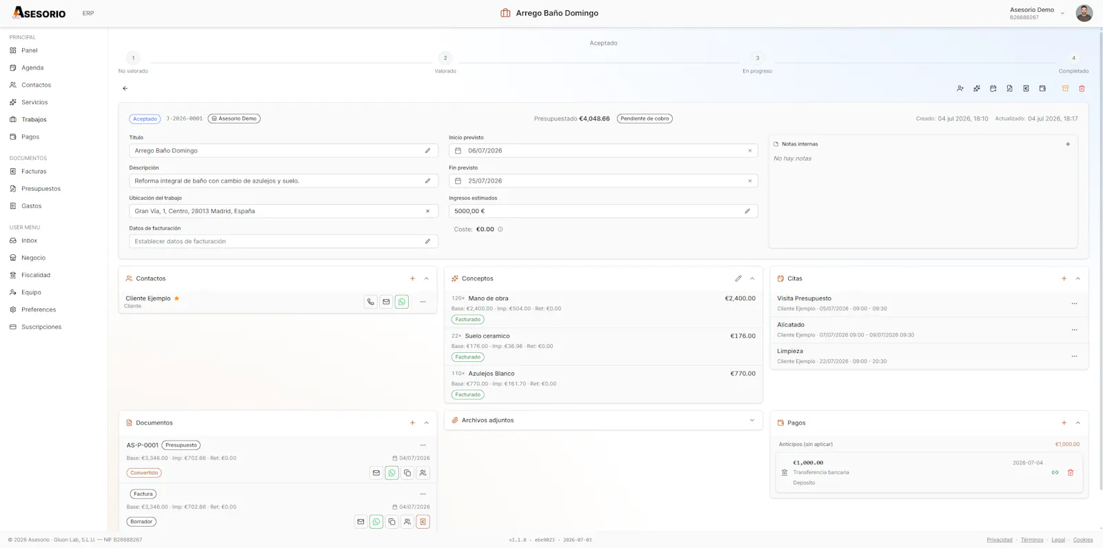 Asesorio - Invoicing & Tax Determination screenshot 2
