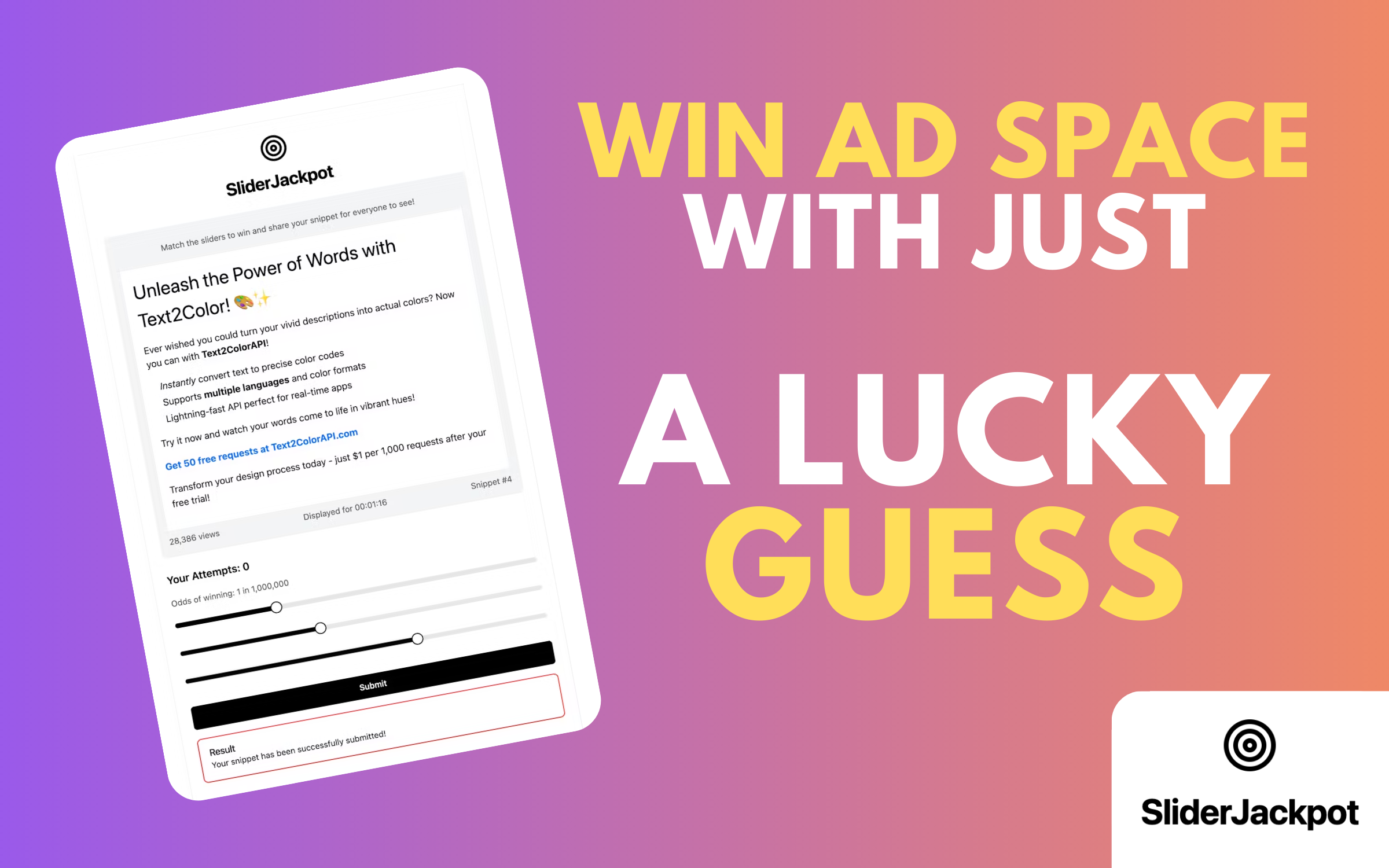 Schuifregelaar - Win advertentieruimte met een gelukkige gok media 1