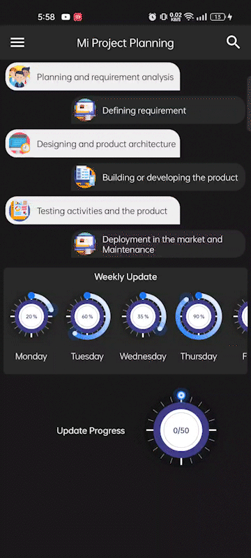 Cursore circolare Android