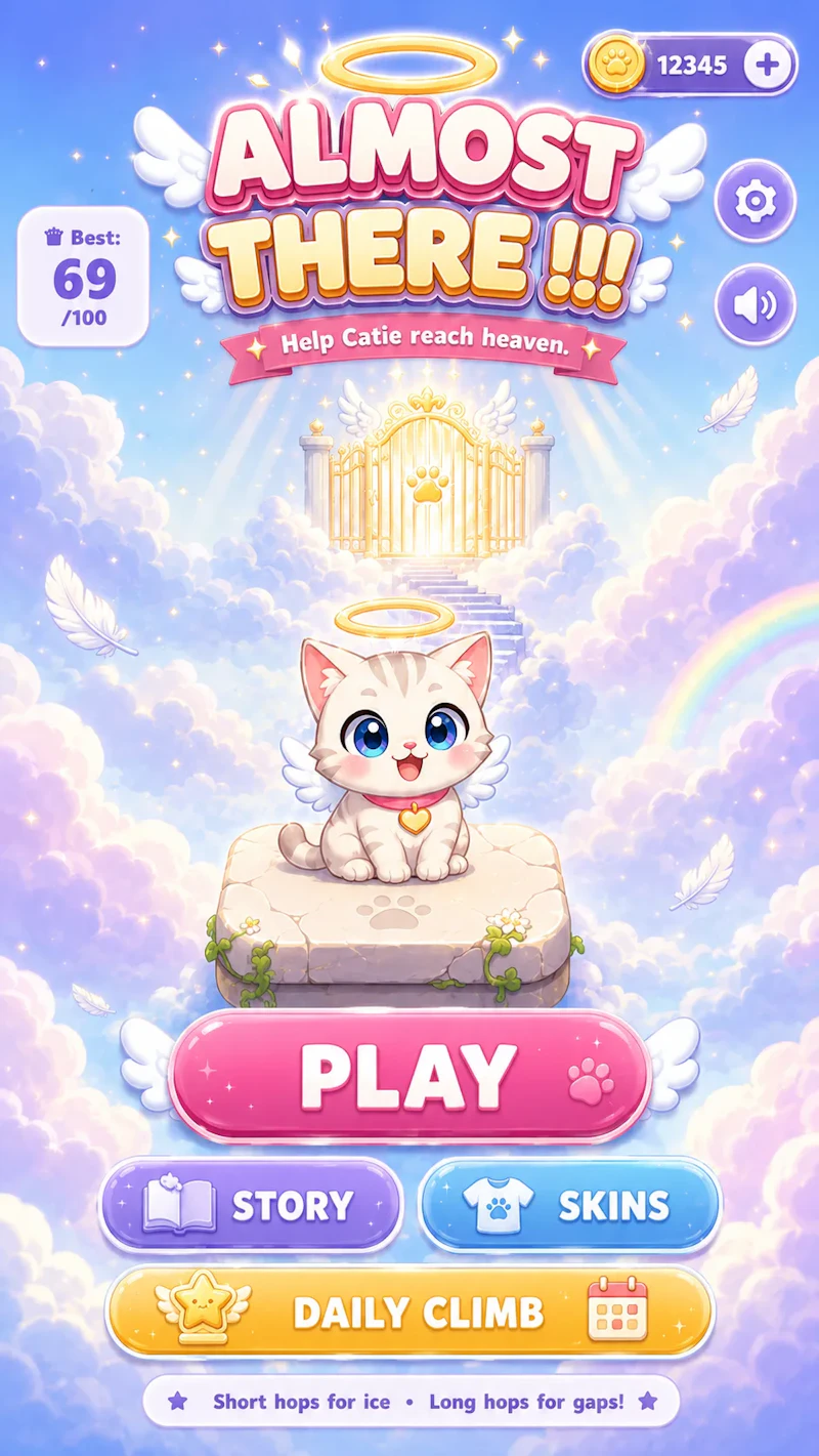Catie Jump to Heaven - FREE BROWSER GAME screenshot 2