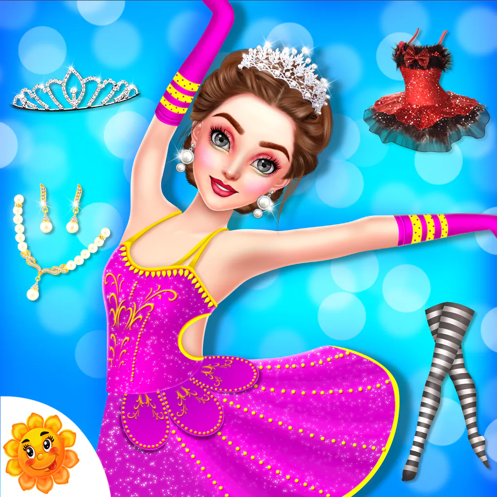 Beautiful Ballerina Girl Salon Stylish Dressup