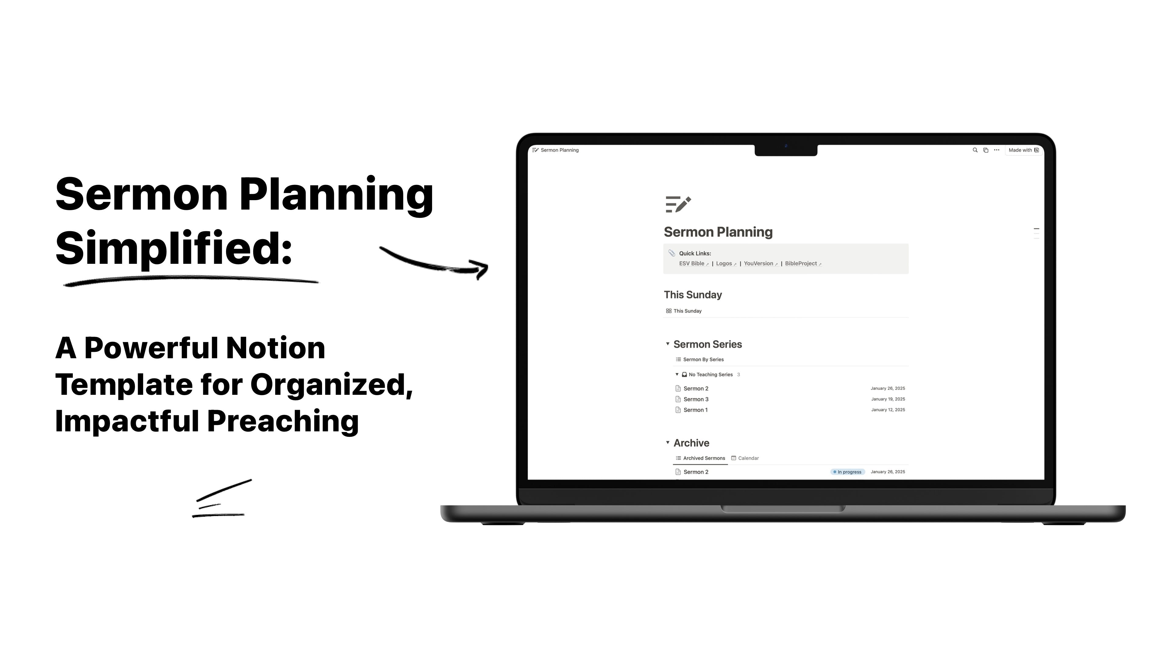 Sermon Planning Notion Template media 1