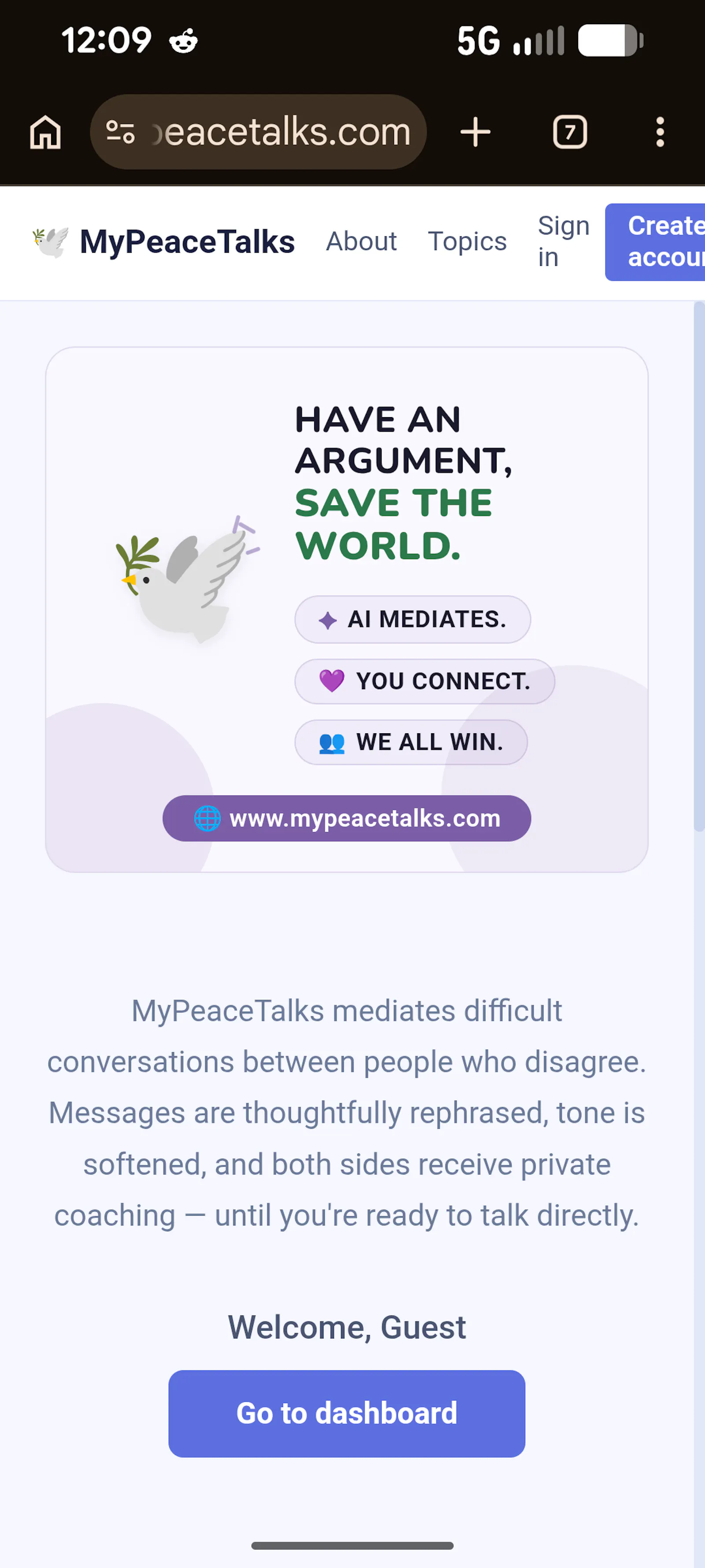 MyPeaceTalks — Find Common Ground screenshot 2