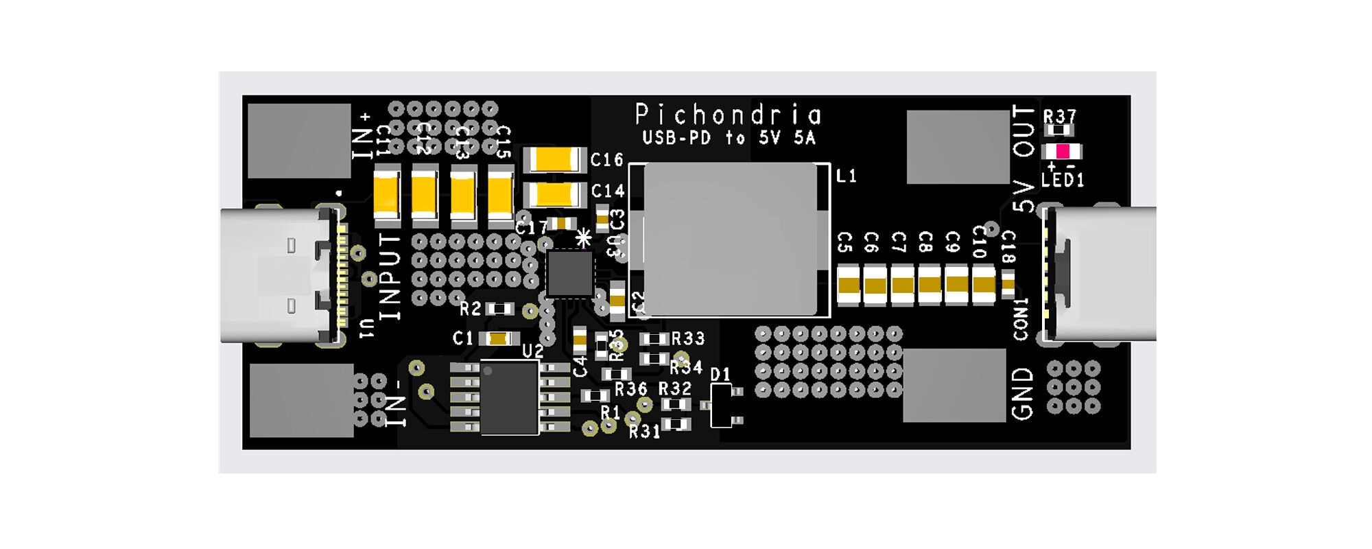 Média USB-PD 2.0 / 3,0 à 5V 5a Board pour RPI5 - Utilisez tout adaptateur USB-PD 2.0 / 3.0 / Powerbank pour alimenter RPI 5 1