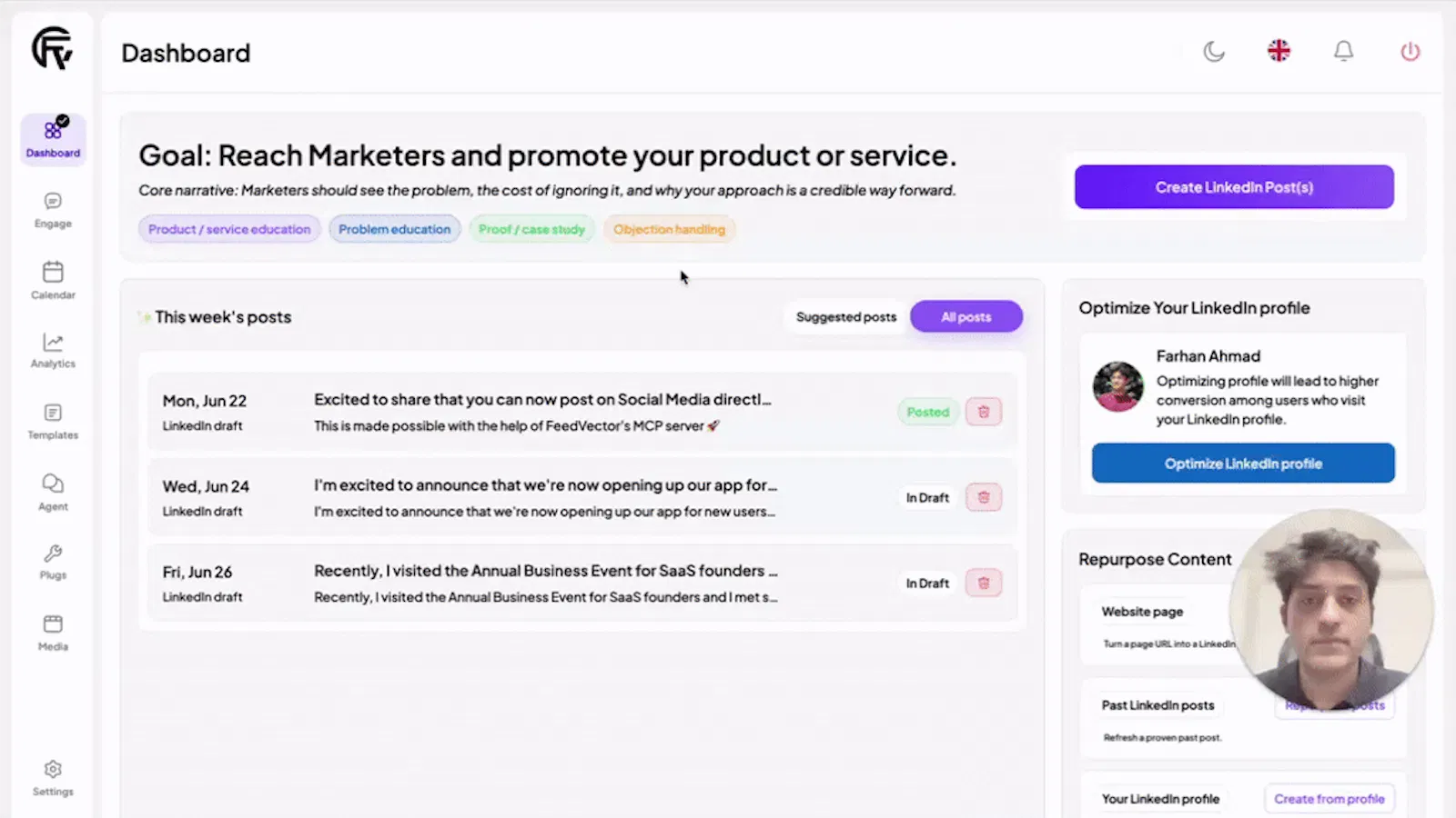 FeedVector screenshot 1 (video preview)